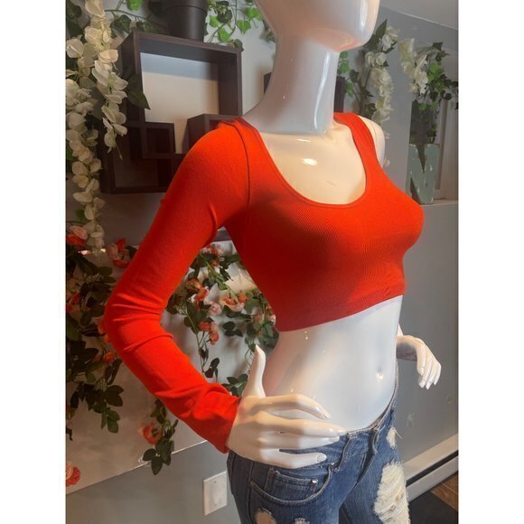 Anwnd One Shoulder‎ Orange Top Size M RefFNB - Picture 6 of 12